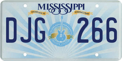 MS license plate DJG266