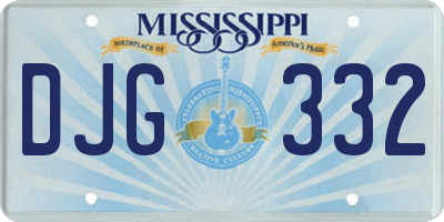 MS license plate DJG332