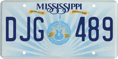 MS license plate DJG489