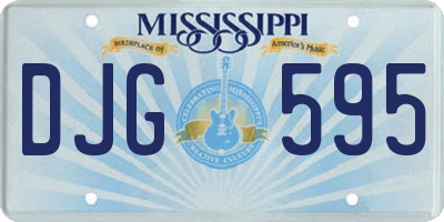 MS license plate DJG595