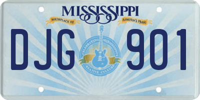 MS license plate DJG901