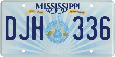 MS license plate DJH336