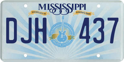 MS license plate DJH437