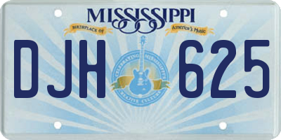 MS license plate DJH625