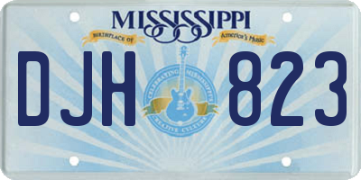 MS license plate DJH823