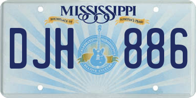 MS license plate DJH886