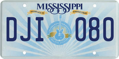 MS license plate DJI080