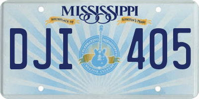 MS license plate DJI405