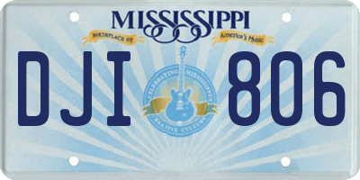 MS license plate DJI806