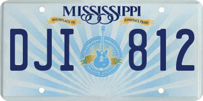 MS license plate DJI812