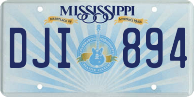 MS license plate DJI894