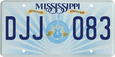 MS license plate DJJ083