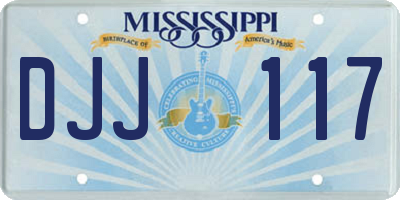 MS license plate DJJ117