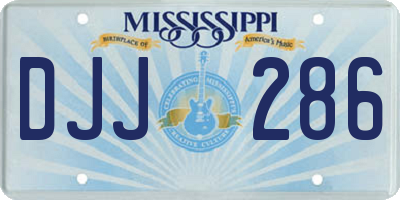 MS license plate DJJ286