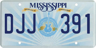 MS license plate DJJ391