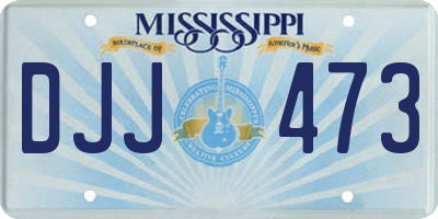 MS license plate DJJ473