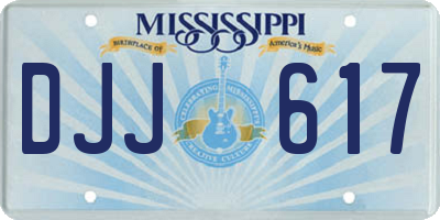 MS license plate DJJ617
