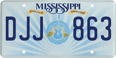 MS license plate DJJ863