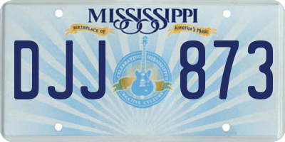 MS license plate DJJ873