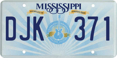 MS license plate DJK371