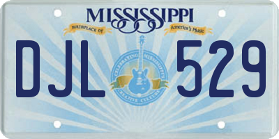 MS license plate DJL529