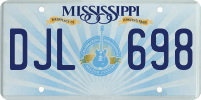 MS license plate DJL698