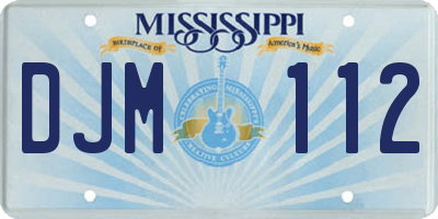 MS license plate DJM112