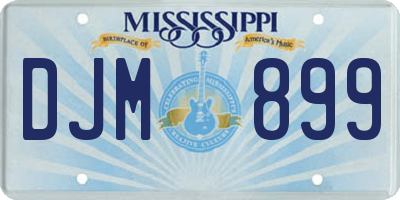 MS license plate DJM899