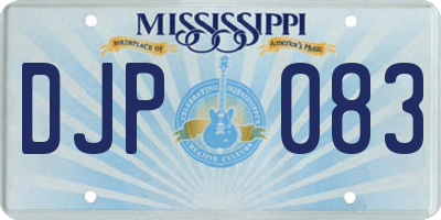 MS license plate DJP083
