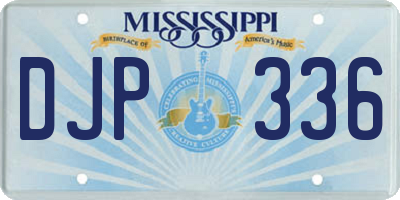 MS license plate DJP336