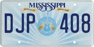 MS license plate DJP408