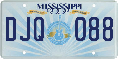 MS license plate DJQ088
