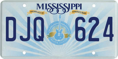 MS license plate DJQ624