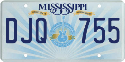 MS license plate DJQ755