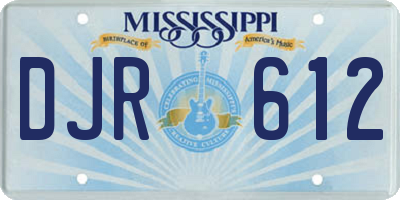 MS license plate DJR612