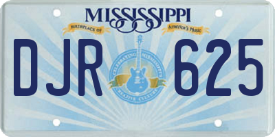 MS license plate DJR625