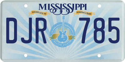 MS license plate DJR785