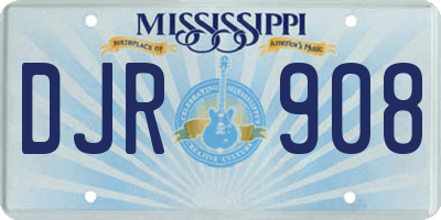 MS license plate DJR908