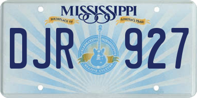 MS license plate DJR927