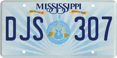 MS license plate DJS307