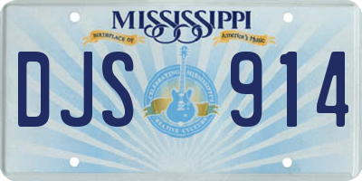 MS license plate DJS914