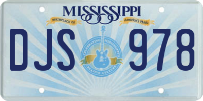 MS license plate DJS978