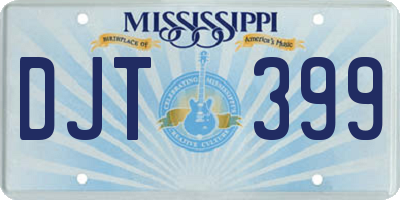 MS license plate DJT399