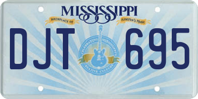 MS license plate DJT695