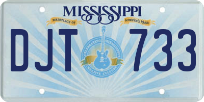 MS license plate DJT733