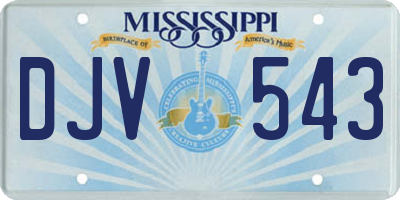 MS license plate DJV543
