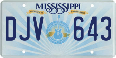 MS license plate DJV643