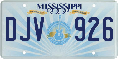 MS license plate DJV926