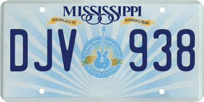 MS license plate DJV938
