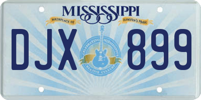 MS license plate DJX899